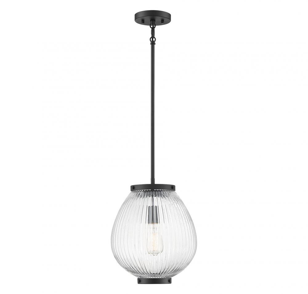 Welles 1-Light Pendant in Matte Black