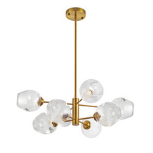 Dainolite ABI-268P-VB-SP-CLR - 8LT Chandelier, VB with Clear Glass