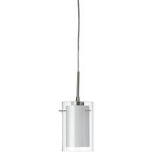 Dainolite DL293701-SC - Single Pendant Satin Chrome Clear/White Glass