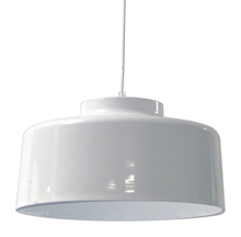 Dainolite KUP-201P-WH - 1LT Incandescent Metal Pendant, White Finish