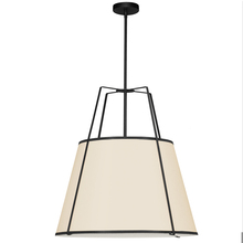 Dainolite TRA-3P-BK-CRM - 3LT Trapezoid Pendant BK/CRM Shade w/790Diff