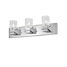 Dainolite VER-243W-PC - 3LT Incandescent Vanity, PC w/ CLR Glass