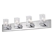 Dainolite VER-324W-PC - 4LT Incandescent Vanity, PC w/ CLR Glass