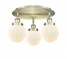 Innovations Lighting 916-3C-AB-G201-6 - Beacon - 3 Light - 18 inch - Antique Brass - Flush Mount