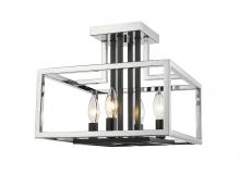 Z-Lite 456SF-CH-BK - 4 Light Semi Flush Mount