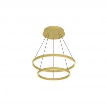 Kuzco Lighting Inc CH87824-BG - Cerchio 24-in Brushed Gold LED Chandeliers