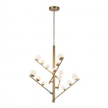 Kuzco Lighting Inc CH55530-BG/OP - Juniper 5 Head Brushed Gold/Opal Glass LED Chandelier