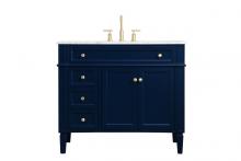  VF12540BL - 40 Inch Single Bathroom Vanity in Blue