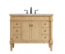  VF13042AB - 42 Inch Single Bathroom Vanity in Antique Beige