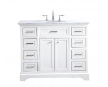  VF15042WH - 42 In. Single Bathroom Vanity Set in White